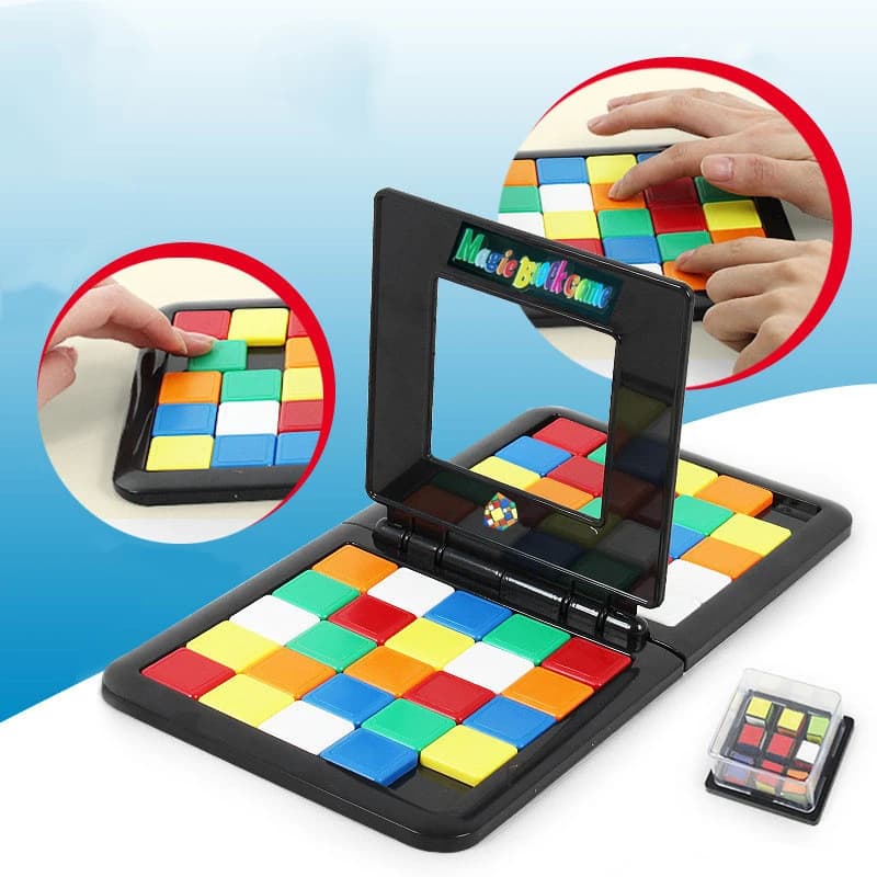 Children's Board Games Educational Toys Two People Battle Race Colorful Squares Jigsaw Puzzle Educational Toys For Children Gift