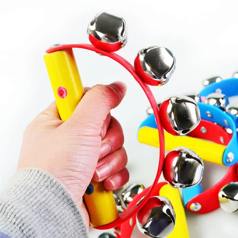 Baby Musical Toys Handbell Semicircle Rattle Toy Infant Music Instruments Ages 6 Months &amp; Up Training Listening Toy