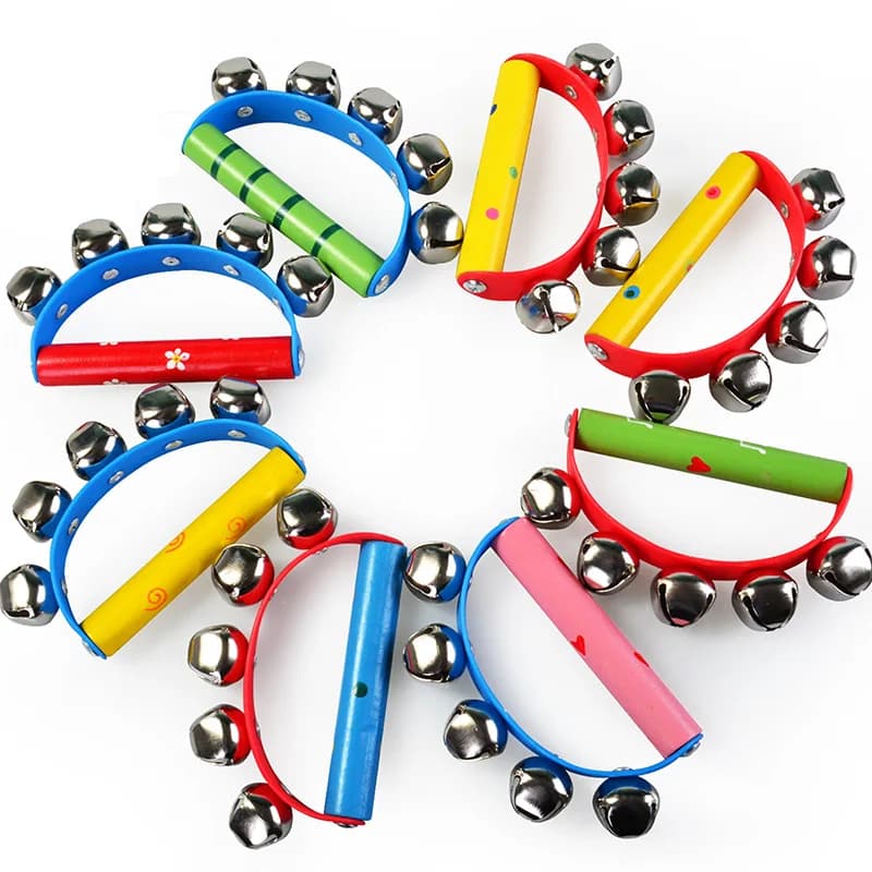Baby Musical Toys Handbell Semicircle Rattle Toy Infant Music Instruments Ages 6 Months &amp; Up Training Listening Toy