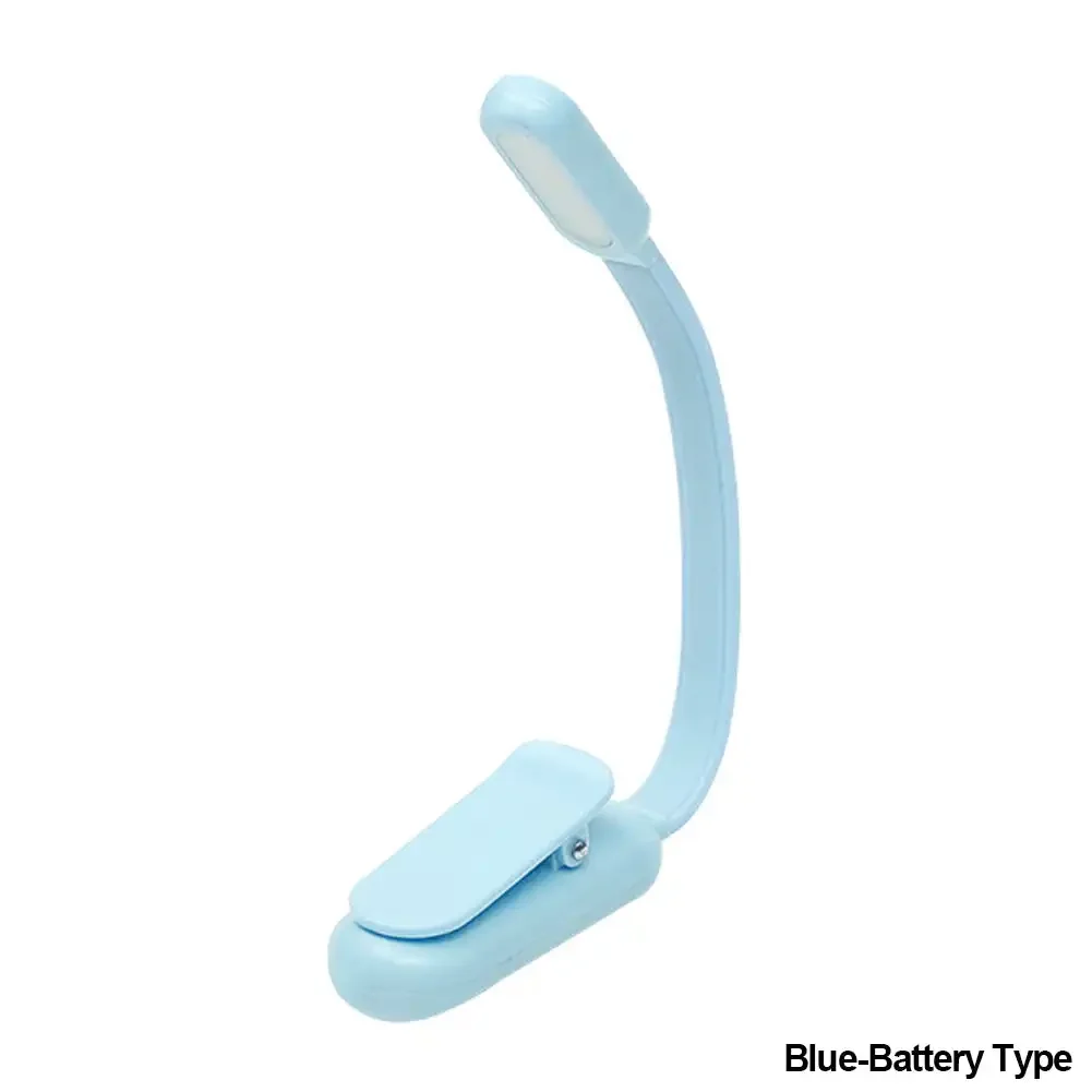 USB Mini LED Book Night 3 Light Color Adjustable Brightness Clip-On Study Reading Lamp Rechargeable for Travel Bedroom Reading
