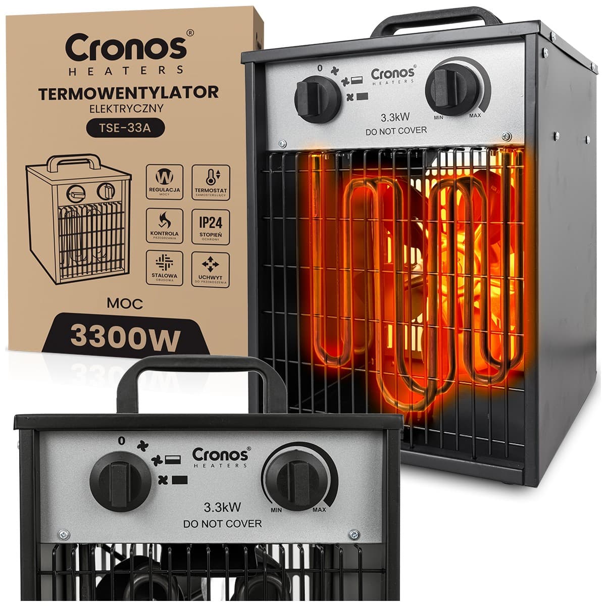 Termowentylator farelka 3300W Cronos TSE-33A