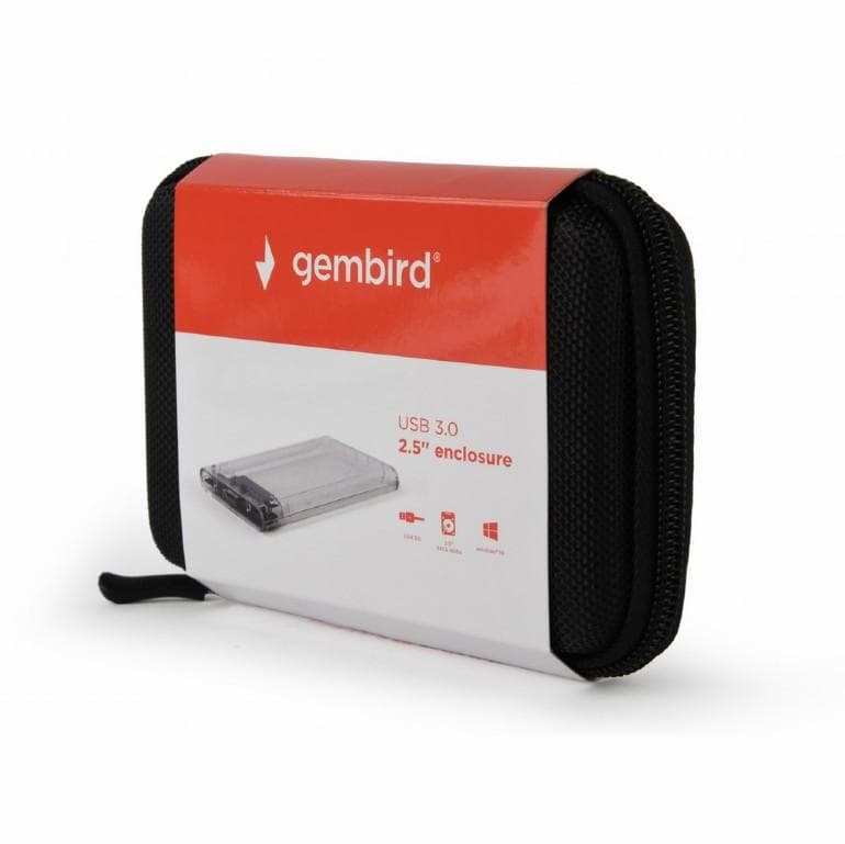 Obudowa zewnętrzna Gembird na dysk 2.5&amp;quot; SATA HDD USB 3.0 (przezroczysta)
