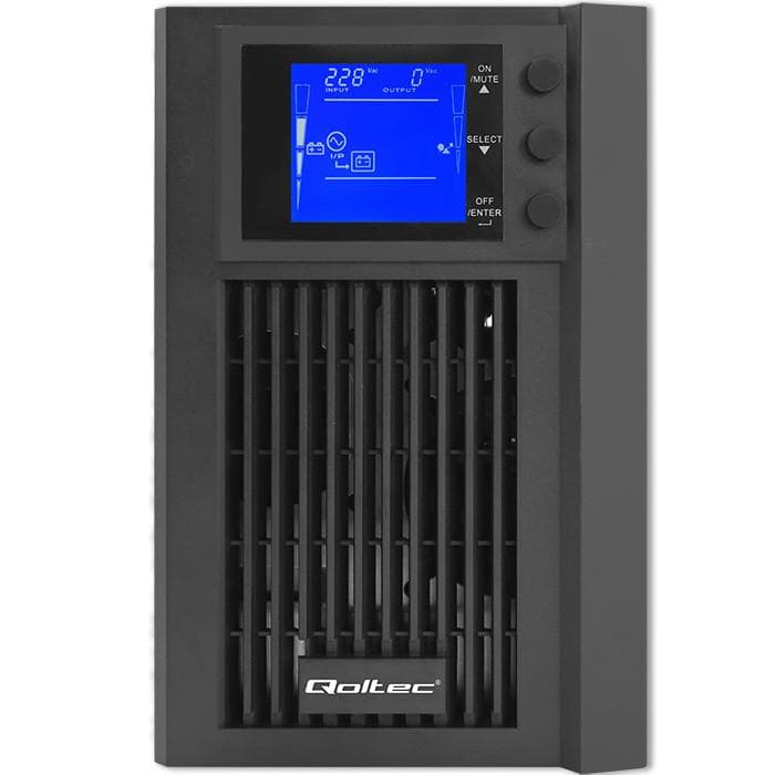 Zasilacz awaryjny UPS Qoltec Pure Sine Wave LCD 2000VA 1600W