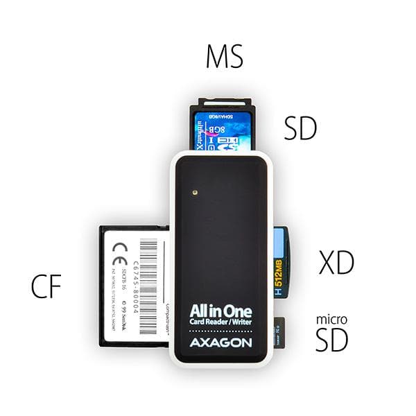 Zewnętrzny czytnik kart Axagon USB 2.0 do Micro SD / SD / MS / CF / XD