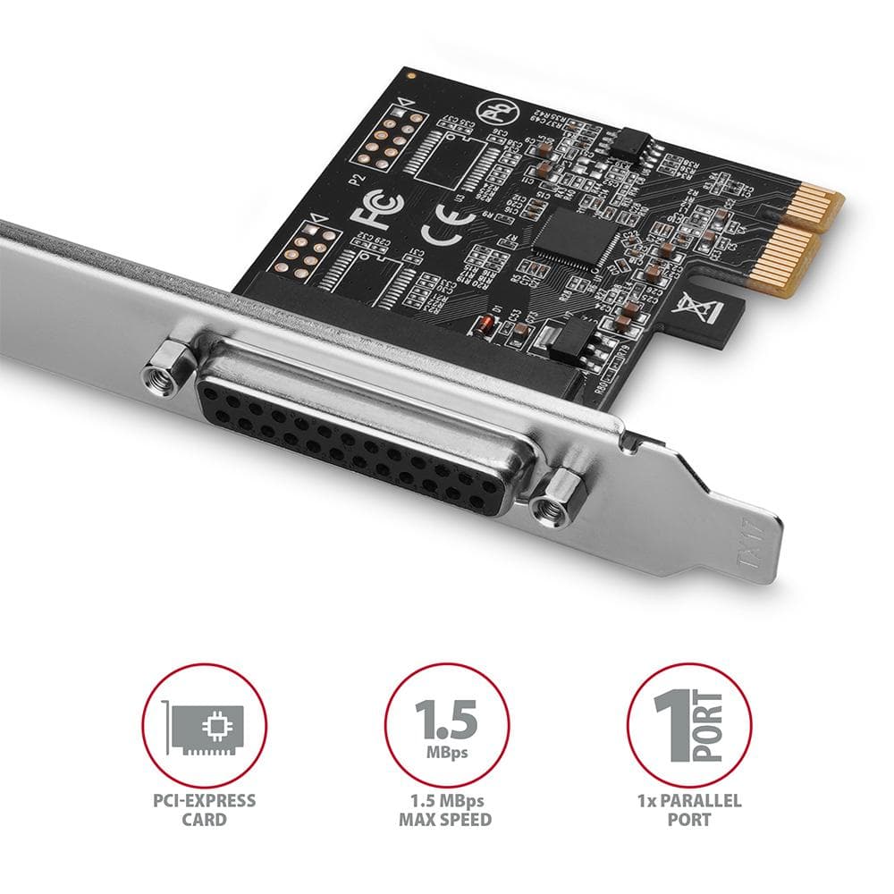 Kontroler PCIe Axagon PCEA-P1N 1x port r&amp;oacute;wnoległy (LPT) SP &amp;amp; LP