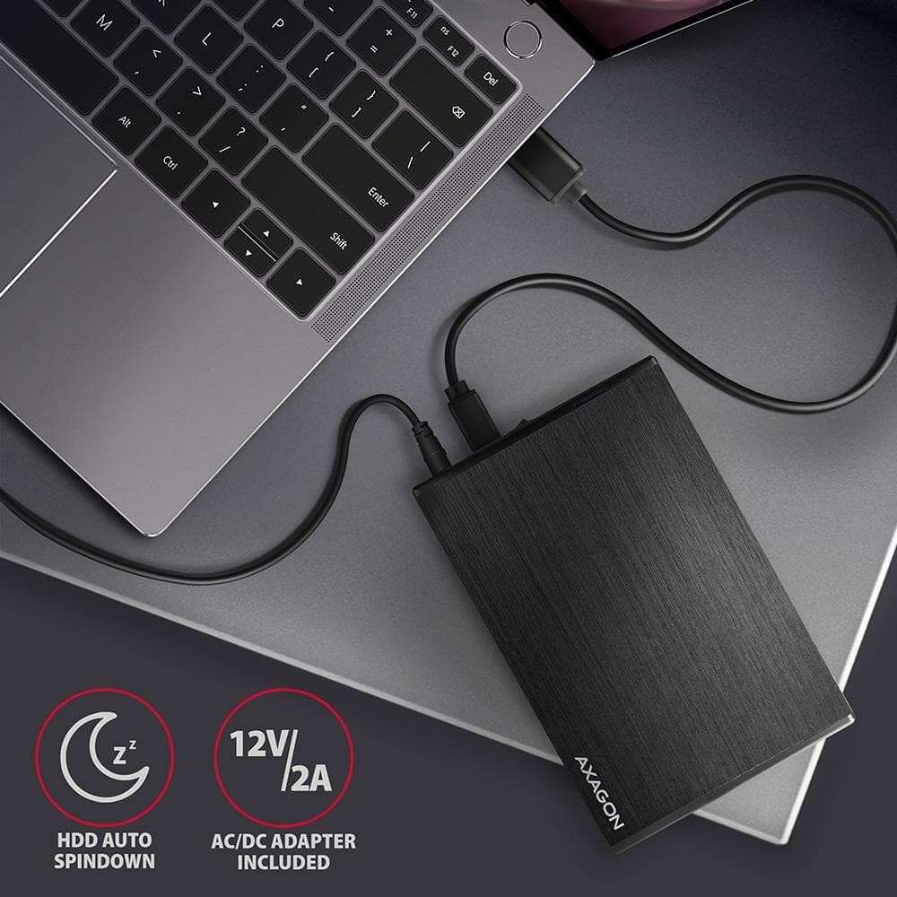 Obudowa zewnętrzna Axagon do dysk&amp;oacute;w HDD 3,5&amp;quot; SATA 2 (3Gbit/s) /USB3.2 Gen1