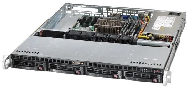 Serwer Supermicro 1104S30  --- RACK 1U, 4 x SATA RAID 1,10,5, Xeon E-2436, 2 x 960GB SSD, 2 x 32GB RAM DDR5, 2 x LAN RJ45