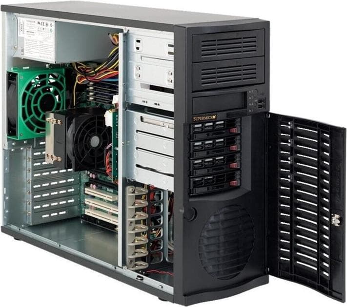 Serwer Supermicro 514S30  --- MIDI TOWER, 4 x SATA RAID 1,10,5, Xeon E-2436, 2 x 960GB SSD, 2 x 32GB RAM DDR5, 2 x LAN RJ45