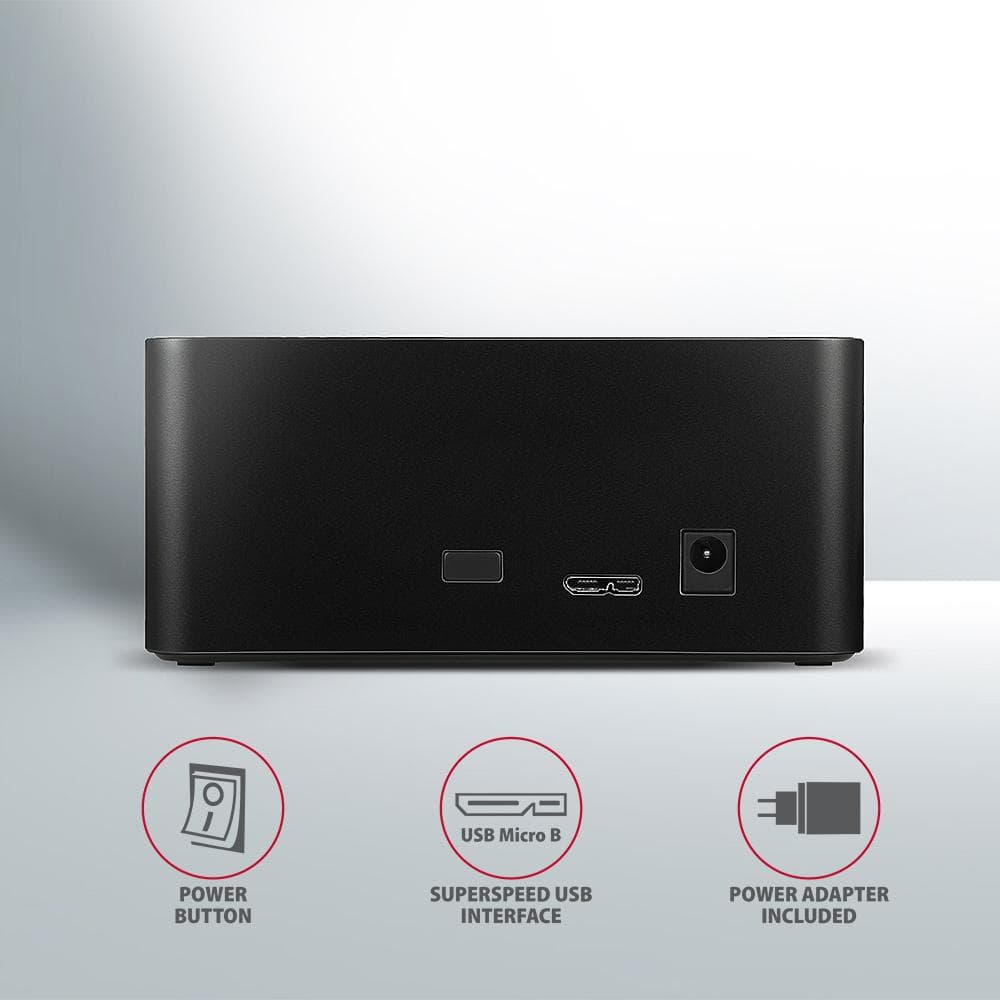 Stacja dokująca Axagon ADSA-SN USB-A 3.2 Gen1 - 1x SATA 6G, 2,5&amp;quot;/3,5&amp;quot; SSD/HDD