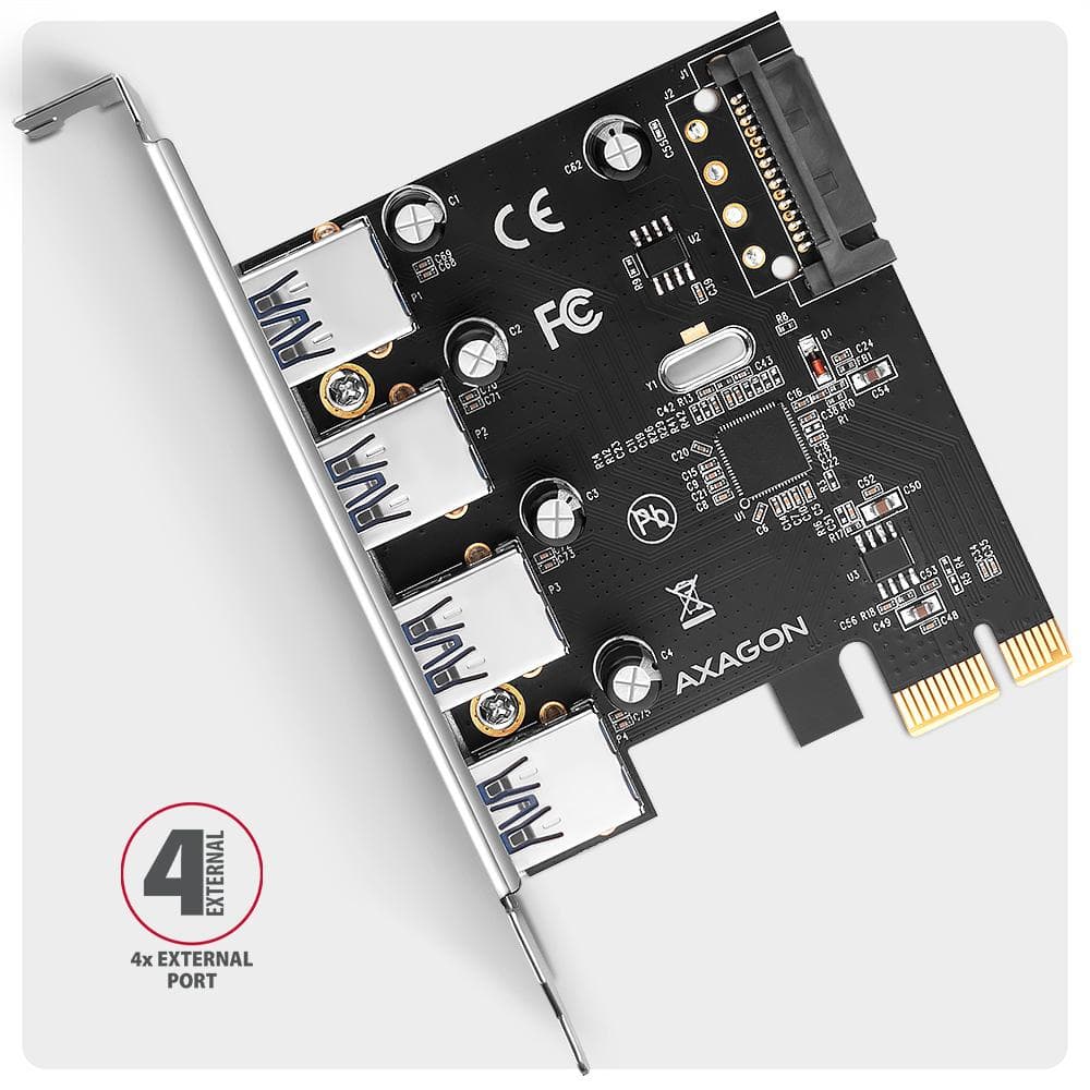 Kontroler PCIe 4x USB 3.2 Gen 1 Axagon PCEU-430RS