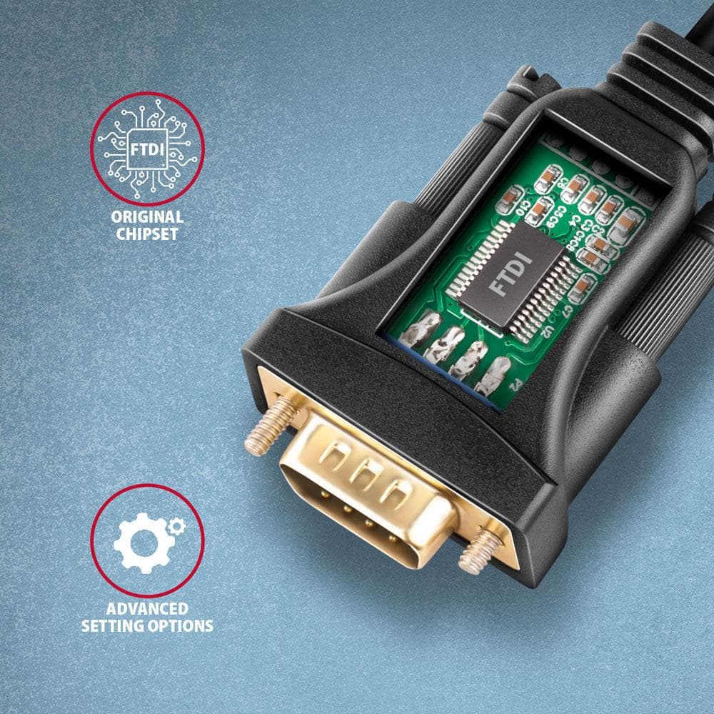 Adapter Axagon ADS-1PQN USB 2.0 -&amp;gt; port szeregowy RS-232 DB9 M 1.5m