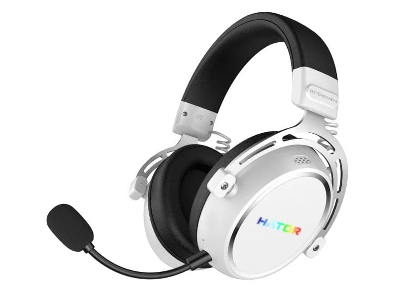 Słuchawki dla graczy Hator HYPERGANG 3 Wireless bezprzewodowe białe