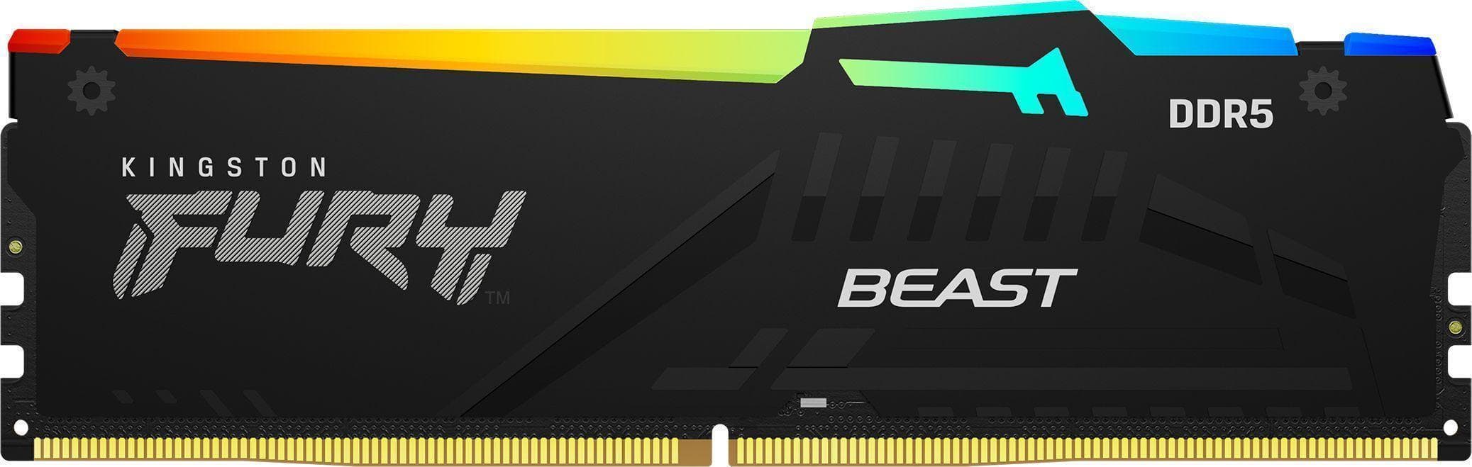 Pamięć RAM Kingston Fury Beast Black RGB 128GB (2x64GB) DDR5 5600MHz