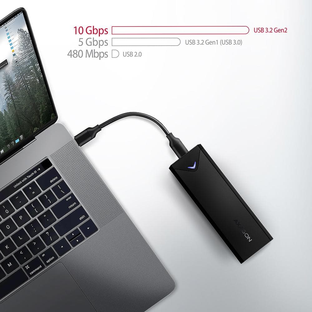 Obudowa zewnętrzna Axagon do dysk&amp;oacute;w M.2 NVMe SSD/ USB-C 3.2 G2 czarna