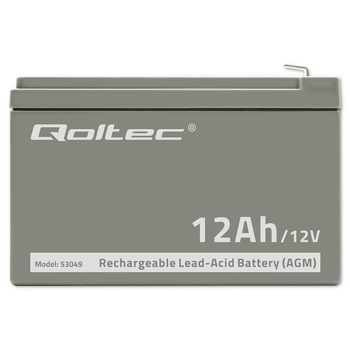 Akumulator żelowy AGM 12V 12Ah Qoltec